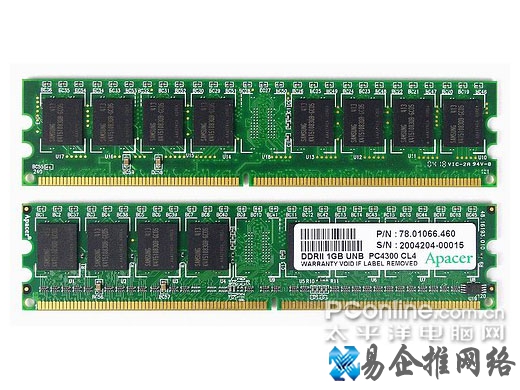 宇瞻台式机无铅内存DDRII533 1G