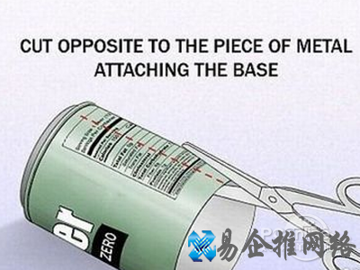 沿此线将瓶身剪成两半