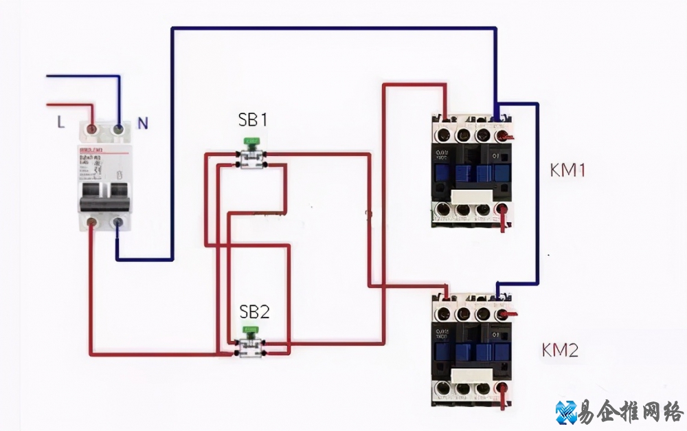 电路图+实物图详解:交流接触器常用的接线方式!从简单到复杂