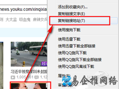选择“复制链接地址”