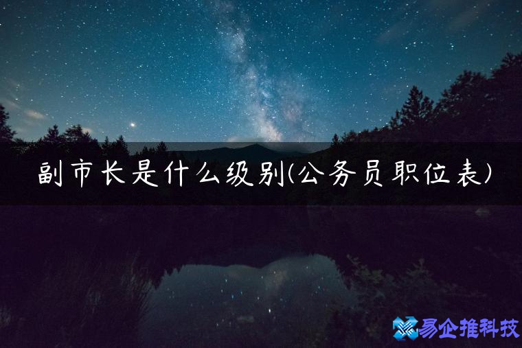 副市长是什么级别(公务员职位表)