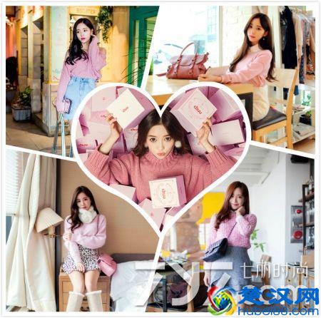 粉色毛衣配什么裙子好看 秋日做个甜美少女