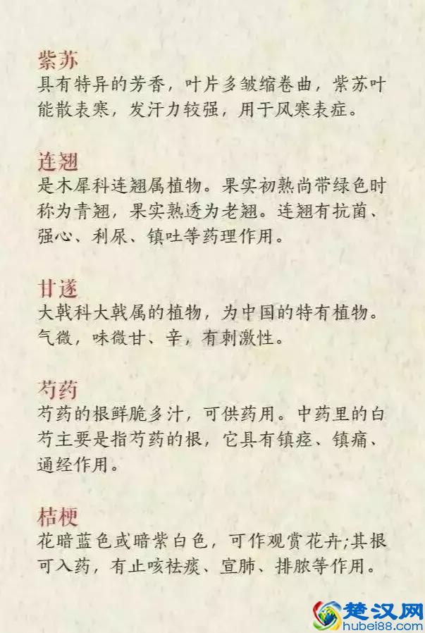 好听的中药名，用来做网名也是极好的！