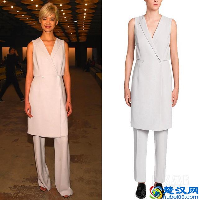 贝嫂这样"真空"穿西装马甲就击中小贝的心，酷毙了我也要这样穿！