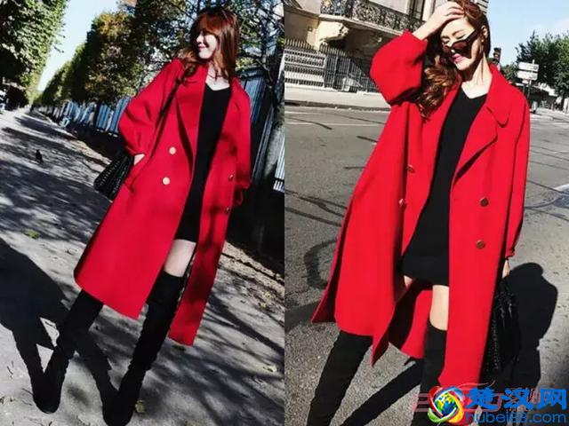 长款红色大衣搭配，这样穿过新年美美哒！