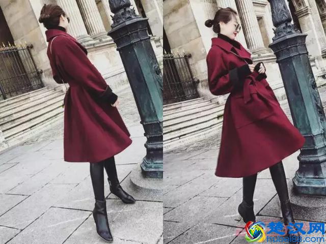 长款红色大衣搭配，这样穿过新年美美哒！