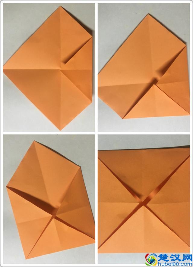 小时候经常玩的东南西北，教孩子折吧？