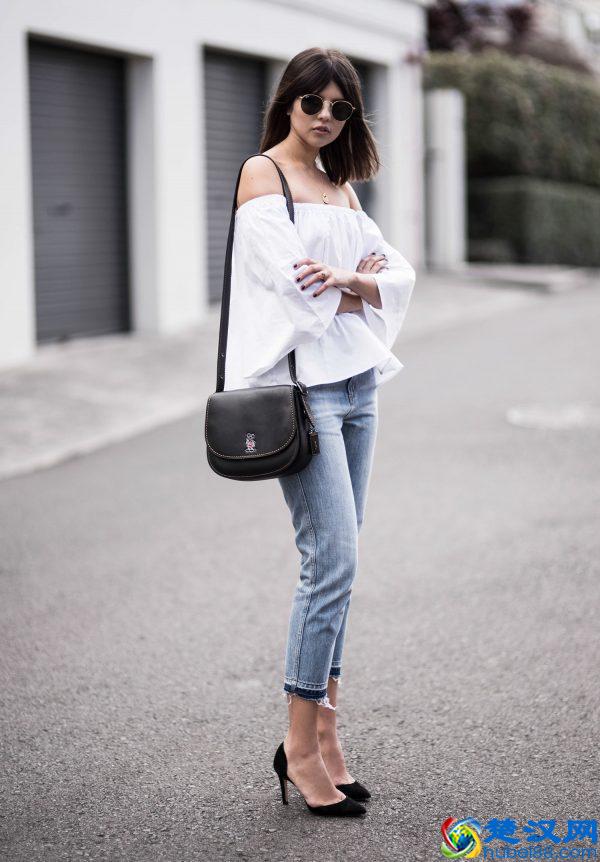 穿露肩上衣才是趋势,该如何搭配 呢?
