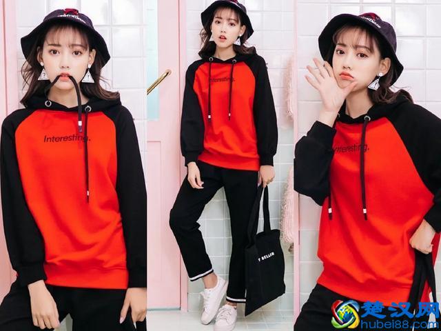 今秋最流行的红色卫衣，搭配对的裤子，会更潮更有范！