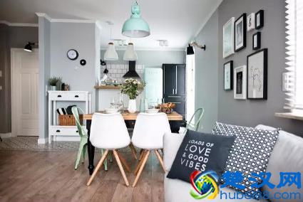 灰色+薄荷色，好看的家居空间，懂的人都说好！