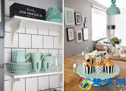 灰色+薄荷色，好看的家居空间，懂的人都说好！