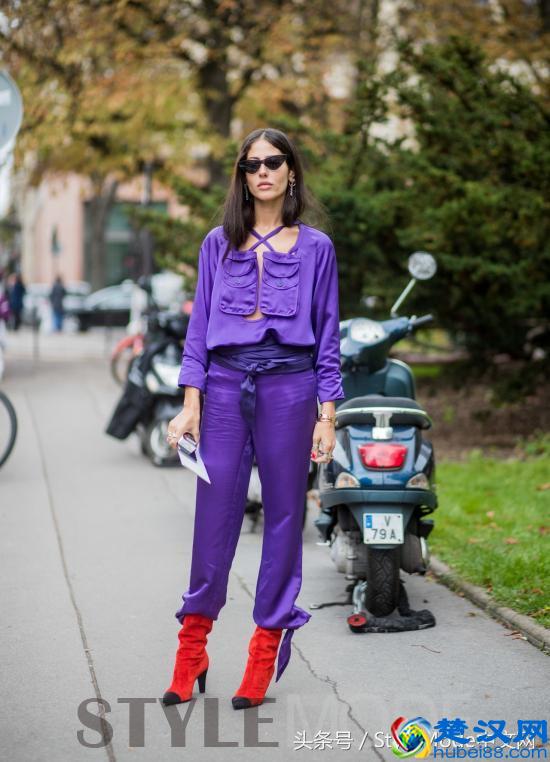紫色衣服很难搭配？四种穿搭方案让你闪亮起来！
