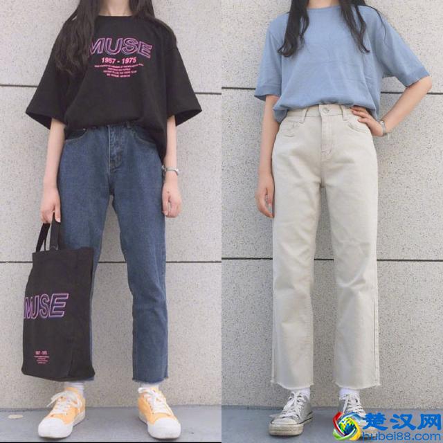 适合学生的日常T恤搭配，穿得舒适简洁最好了！