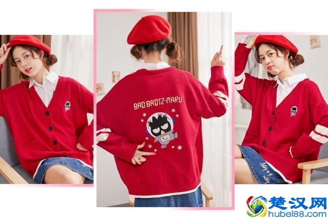 春天流行穿红色开衫，搭配好看的裙子，竟然这么美！