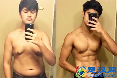 男孩重167斤胸部赘肉突出，决心健身，2年的力量训练蜕变的很彻底