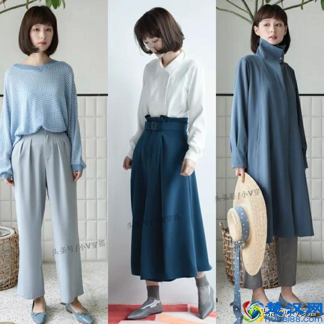 雾霾蓝才是春天最时髦的颜色穿搭！