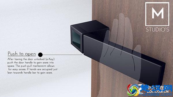 新式智能门锁 使用电子钥匙能感应开门