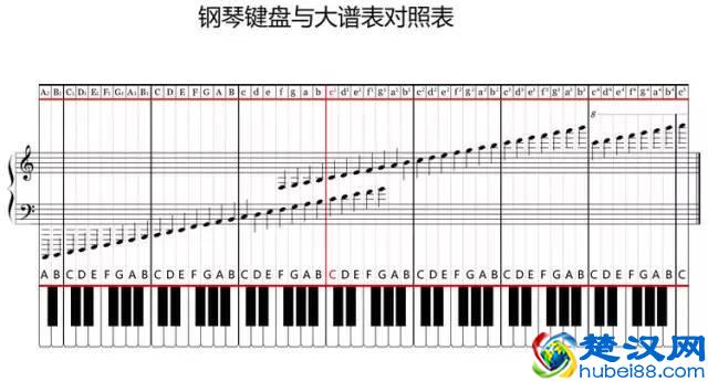 三分钟学会看键盘，教你看懂钢琴五线谱