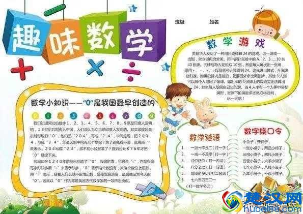 趣味数学手抄报