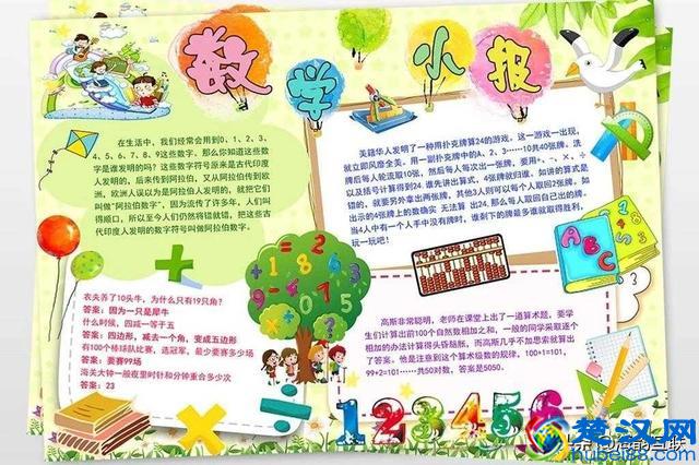 趣味数学手抄报
