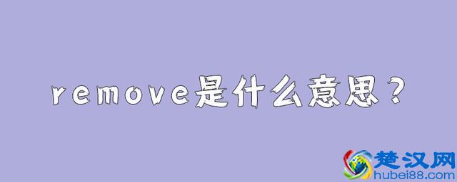 remove是什么意思？