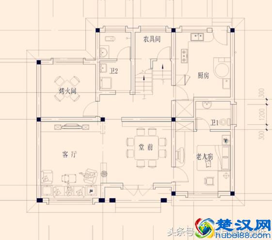 7款三层农村自建房设计，4款带堂屋，3款造价不超过30万