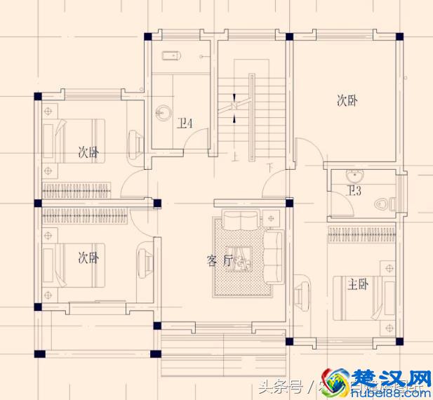 7款三层农村自建房设计，4款带堂屋，3款造价不超过30万