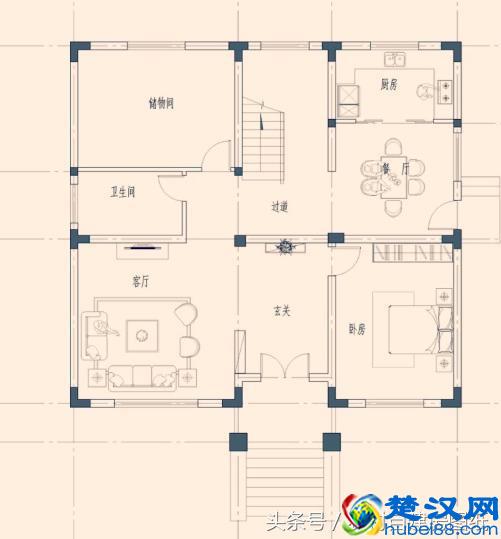 7款三层农村自建房设计，4款带堂屋，3款造价不超过30万