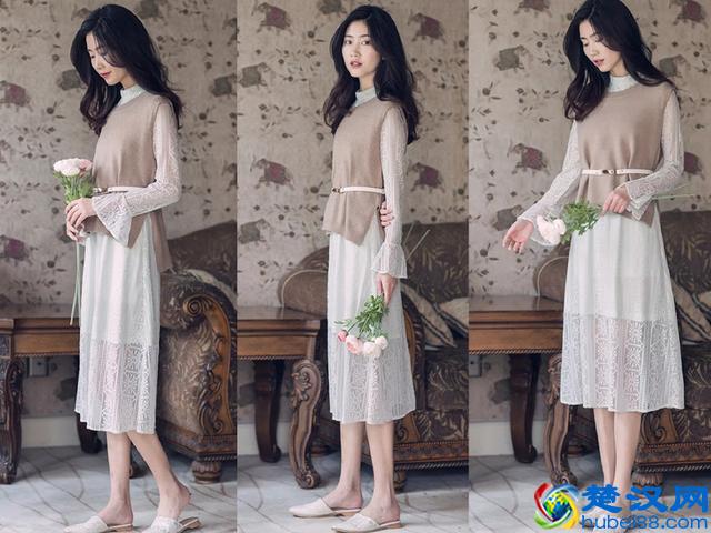 今年流行的蕾丝仙女裙，搭配对的鞋子，造型好看太多了！