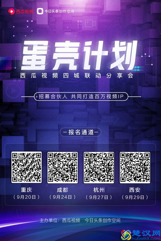 「免费报名」西瓜视频招募合伙人，共同打造百万视频IP