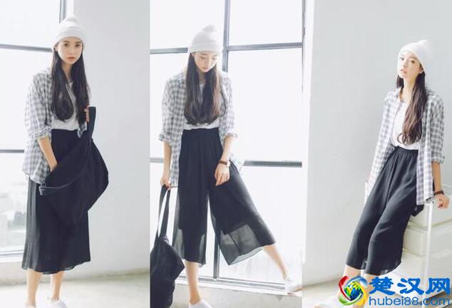 黑色阔腿裤搭配什么上衣好看？