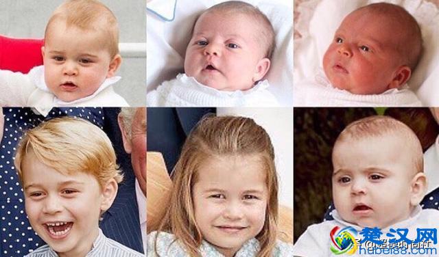 英国王室全家福曝光，小王子可爱到爆炸，威廉王子却变“光明顶”