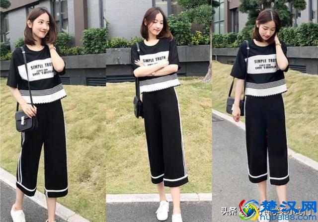 黑色阔腿裤，搭配这5件上衣最好看了