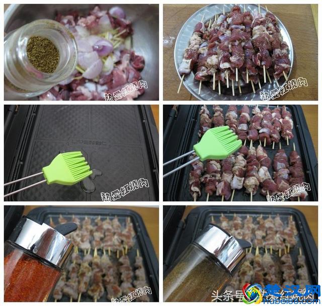 在家自己做羊肉串，用蛋清腌制，肉会很嫩