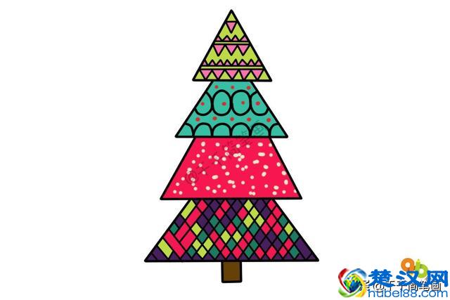 教你3分钟画出10种漂亮的圣诞树，儿童益智简笔画！