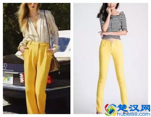 黄色裤子搭配什么颜色的上衣好看？