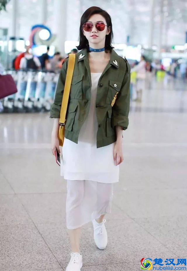 绿色上衣怎么搭配下装？学会这三招，美过唐嫣！