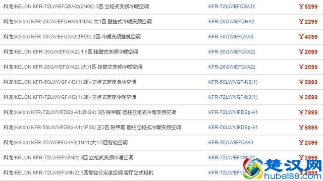 科龙空调价格怎么样？科龙空调价格表一览