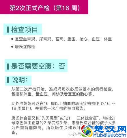 最新最全的孕期12次检查项目和产检时间表，女人一定要看