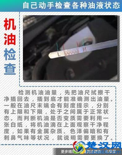 车辆常见油液状态检查 自己动手其实很简单！