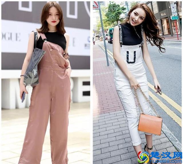 背带裤的6种穿搭示范，减龄时尚两不误