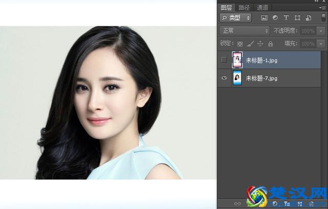 PS中如何快速将两张照片并排放置呢？诀窍很简单