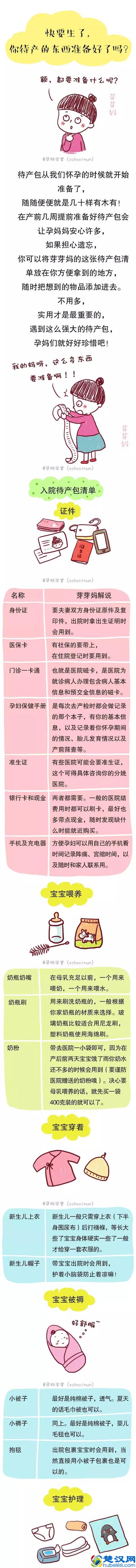 超级实用的待产包清单，准备好就大胆地去生娃吧！