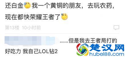 网友争论王者荣耀和LOL区别！王者荣耀上王者LOL会是什么段？