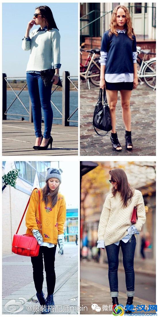 圆领毛衫在冬季怎么穿才时髦？