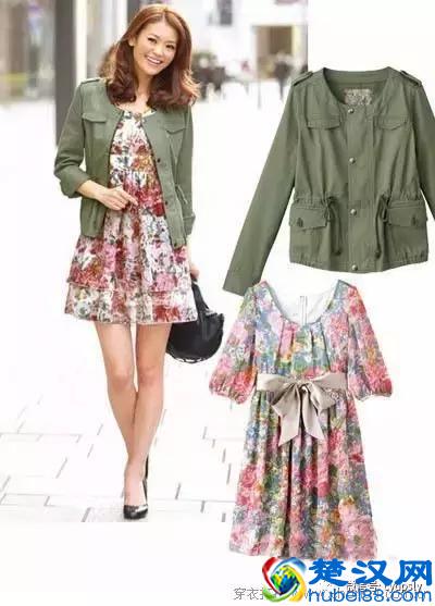 军绿色外套搭配好，知性又优雅！