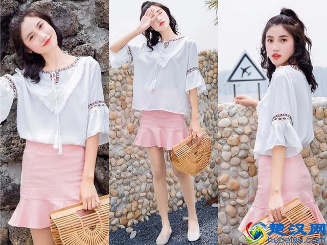 很显粉嫩的粉色短裙，搭配这几件上衣既甜美又减龄！