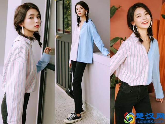 2019年很流行的条纹衬衫，配这4条裤子最好看！