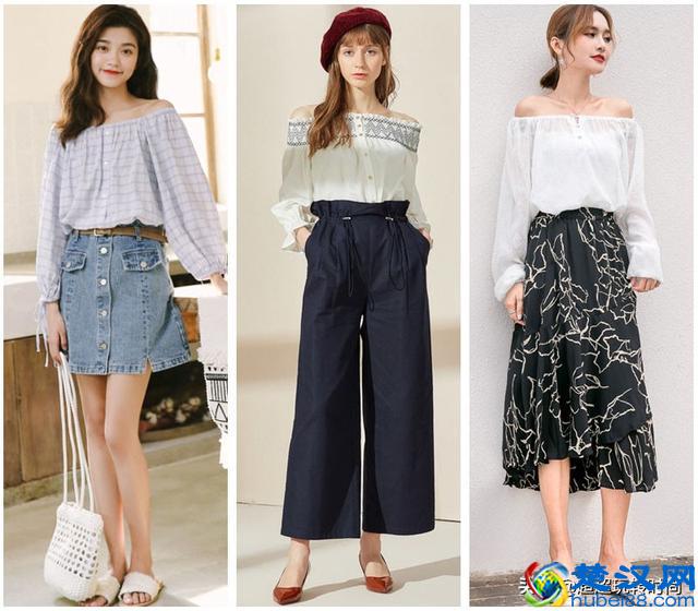 今年流行一字肩上衣，27套靓搭一月不重样，真的美极了！