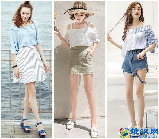 今年流行一字肩上衣，27套靓搭一月不重样，真的美极了！